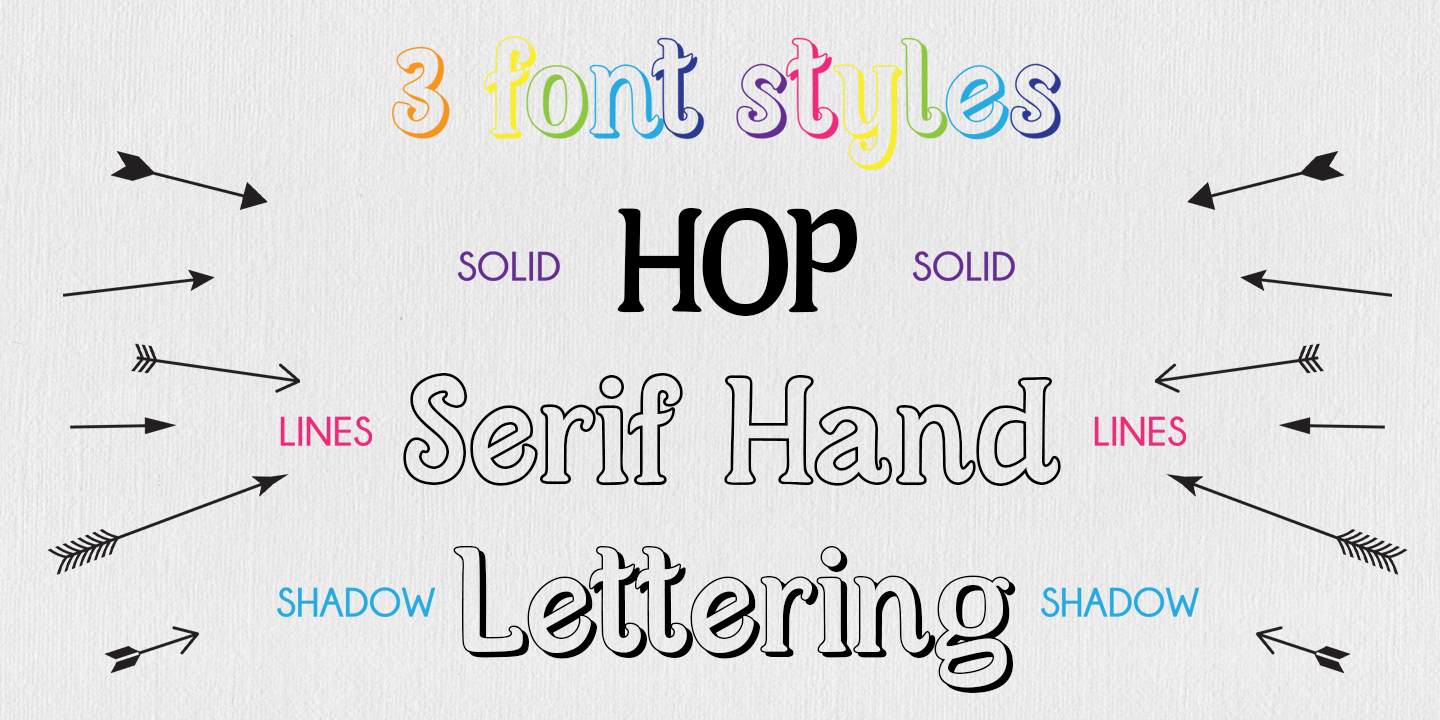 Пример шрифта Hop Serif Hand Lettering #4